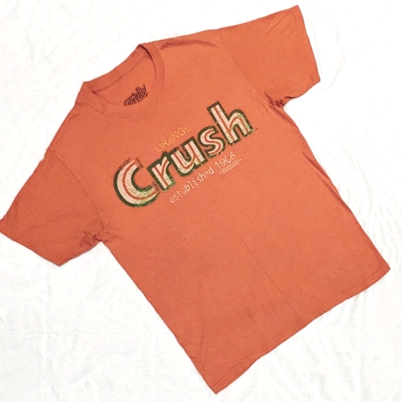 Tee Luv Other - Tee Luv Orange Crush Soda Pop Graphic Tee T-shirt Poly Cotton Vtg Medium